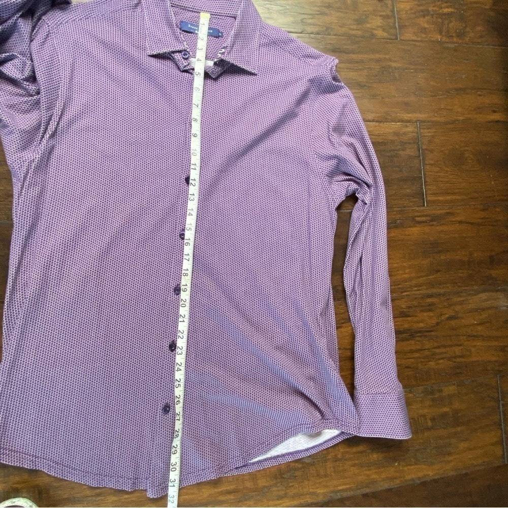 STONE ROSE Purple Long Sleeve Button Down Shirt 100% Cotton Men’s XXL - Picture 14 of 15